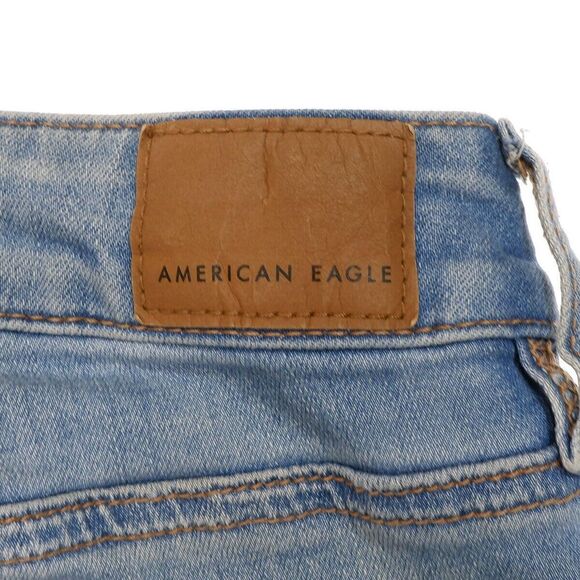American Eagle Skinny Jeans 2 Womens Light Medium Blue Stretch Measures 26x29.5 - Picture 10 of 11